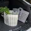 Plastic Dirty Clothes Basket With Adjustable Handles Collapsible Laundry Hamper Foldable Design Dirty Clothes Organizer
