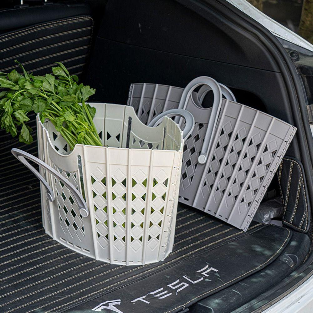 Plastic Dirty Clothes Basket With Adjustable Handles Collapsible Laundry Hamper Foldable Design Dirty Clothes Organizer