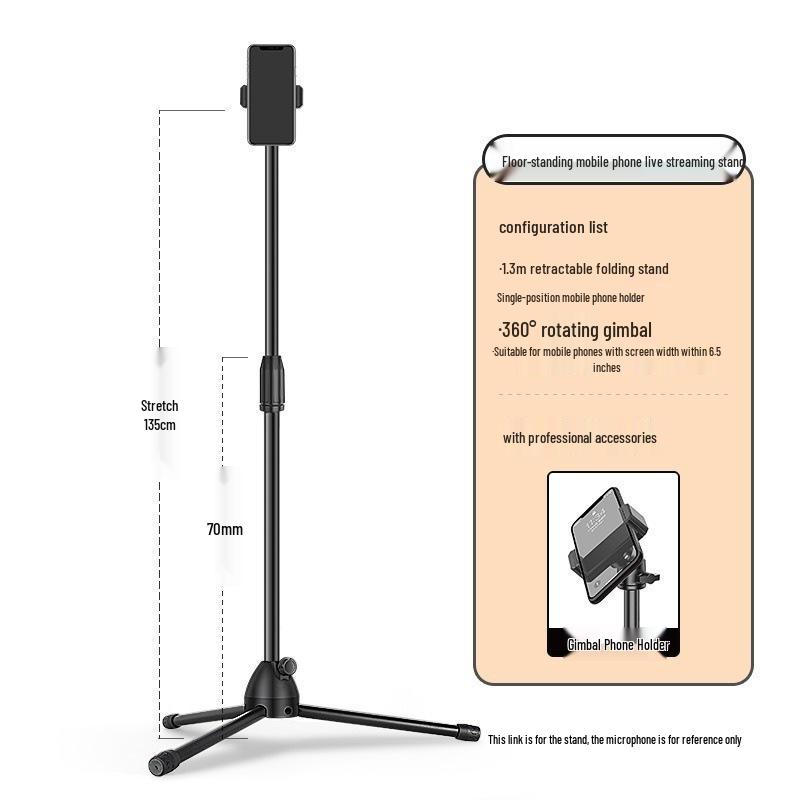 Professional Folding Portable Tripod Mic Stand with Metal Frame