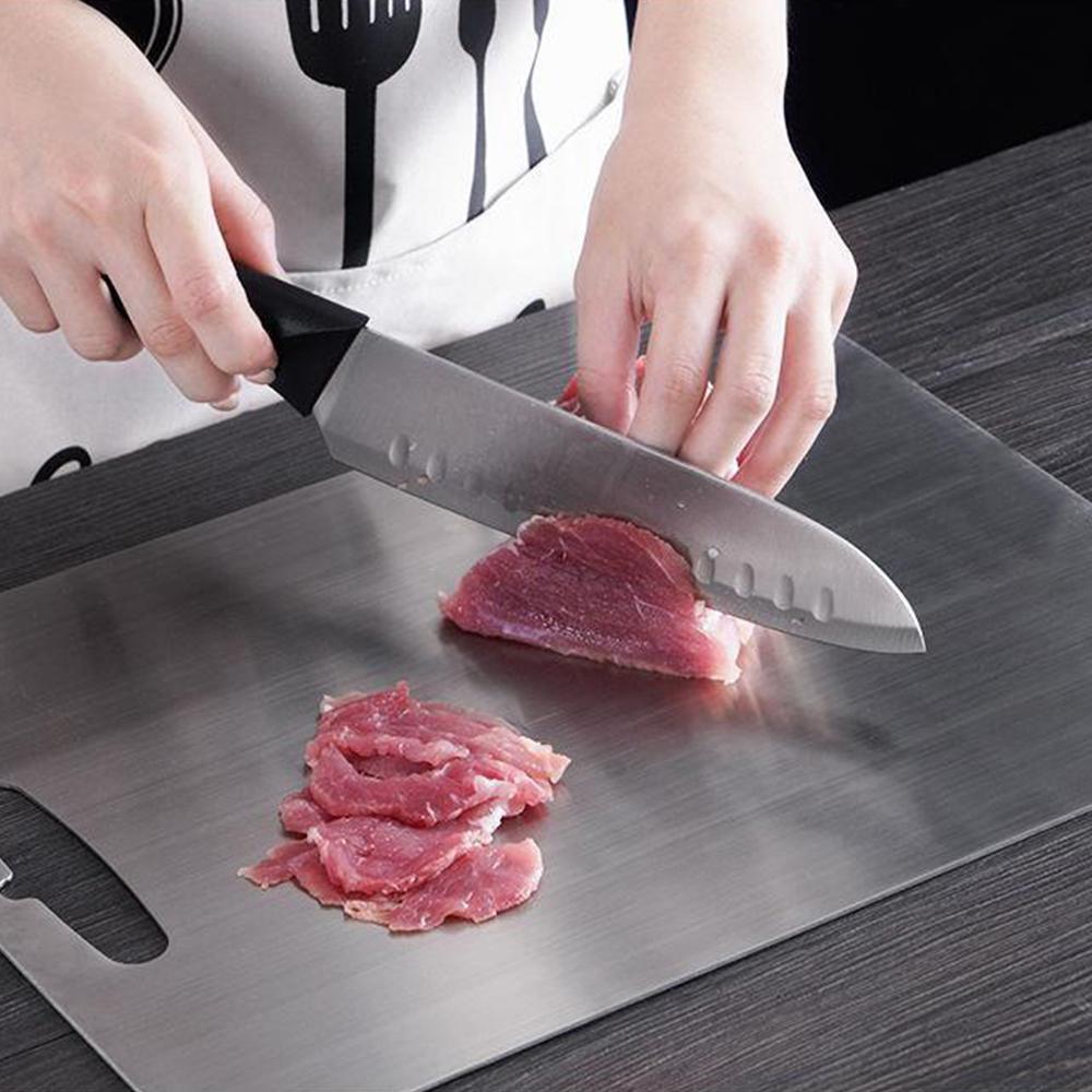 New Stainless Steel Cutting Board, Multiple Materials, for Kitchen, Home, Camping, Parties, and Barbecues, Usable On Both Sides
