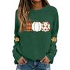 Women's Casual Long Sleeve Halloween Print Neck Top