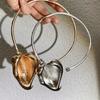 Exaggerated Open Choker Necklace 3D Floral Clavicle Chain Fashion Statement Choker  Women