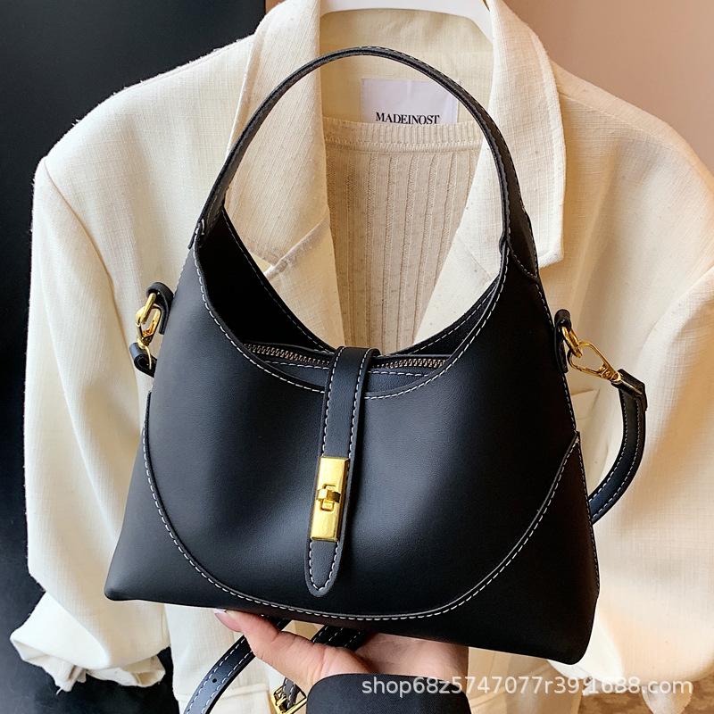 Women's Bag 2025 New Large-capacity Tote Bag Commuter Portable Shoulder Messenger Bag Underarm Versatile Retro Bucket Bag