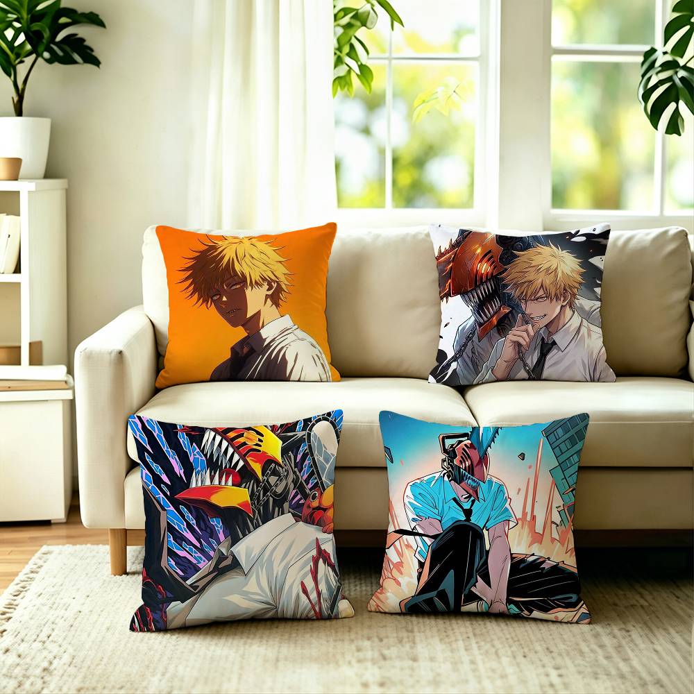 Hot Anime Character DDenji Square DoubleSided printed Pillow Case Bedroom Bedside Pillow Sofa Cushion Cover