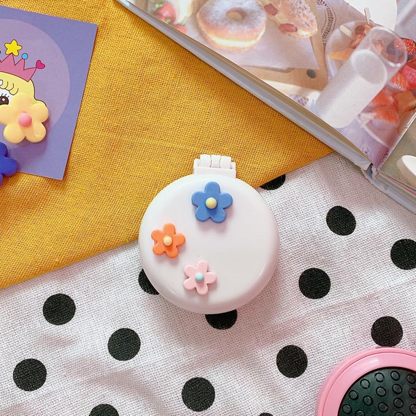 Cute Cartoon Folding Comb with Cosmetic Mirror for Girls Air Cushion Massage Portable Comb  Kids Dress Up Makeups Toy Gifts