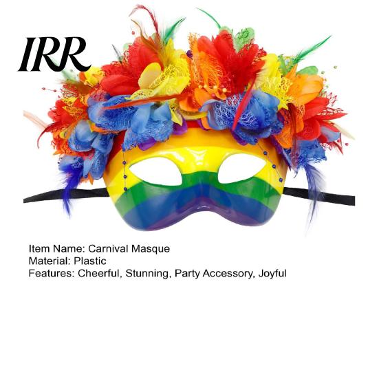 Maschera Mardi Gras in Plastica Dura Resistente per Uomo Donna, Colorata Arcobaleno Mascherata Carnevale Veneziano Festa di Ballo, Carnevale, Cosplay di Halloween
