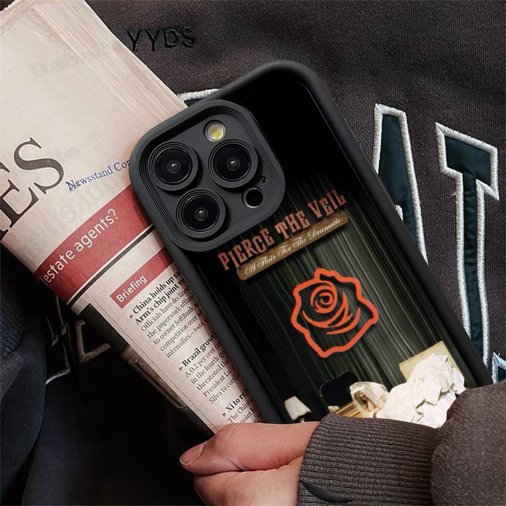 

P-Pierce The Veil Band For iPhone 17 15 13 12 11 14 Pro Max X XR XS 16 Plus Shockproof Candy Back Cover iPhone 14