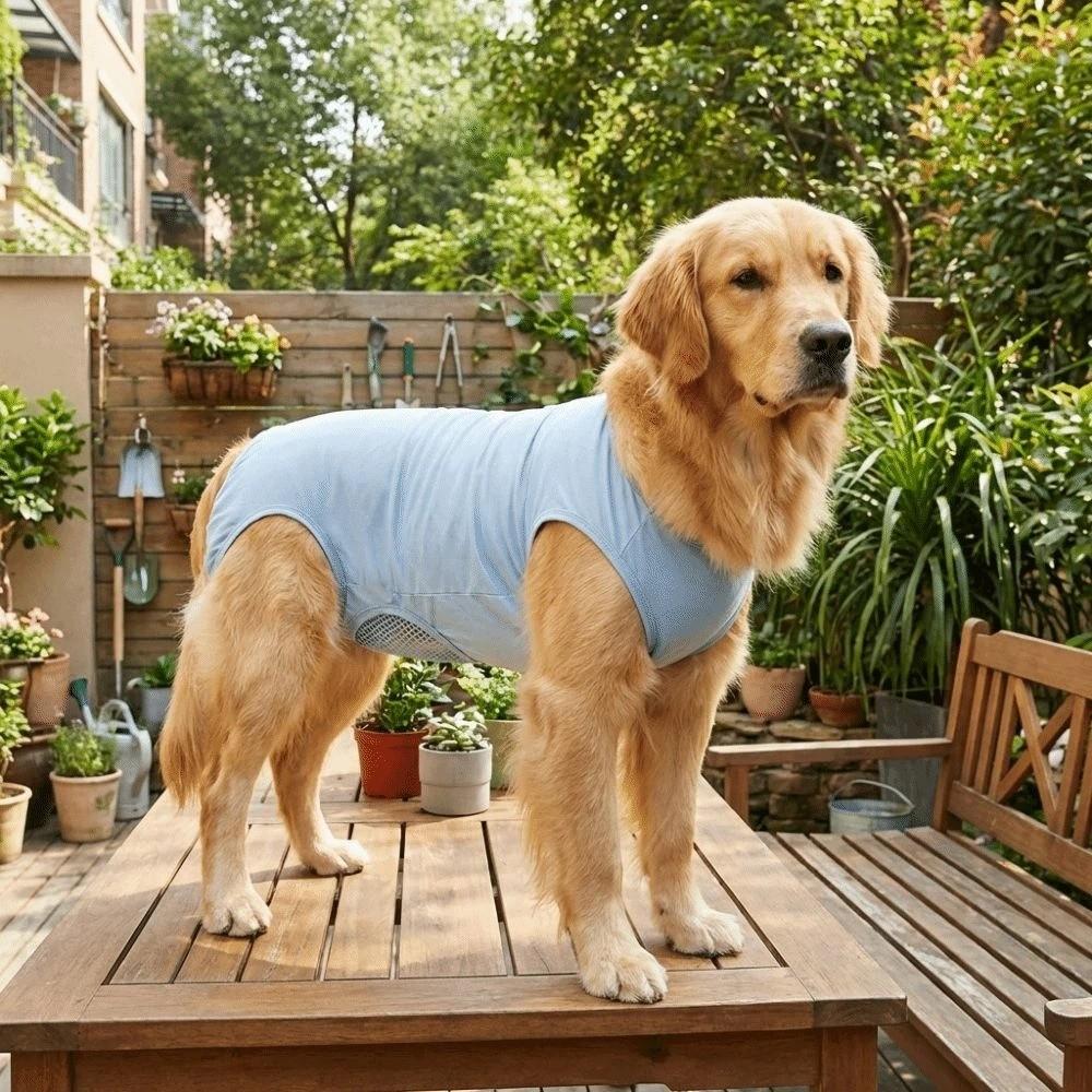 Sleeveless Cat Recovery Suit Breathable Dog Jumpsuit Comfortable Cat Weaning Suit  Daily Wear