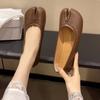 Fashion Tabi Ninja Shoes Woman Microfiber Leather Comfy Flats Split Toe Slippers Soft Bottom Loafers Brief Ladies Trotter Moccasins 2025