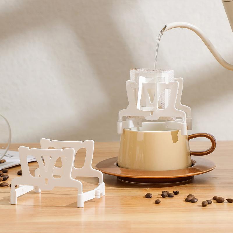 Portable Pour Over Coffee Dripper Stand,PP Coffee Filter Holder, Foldable Coffee Rack for Home Office Travel & Camping
