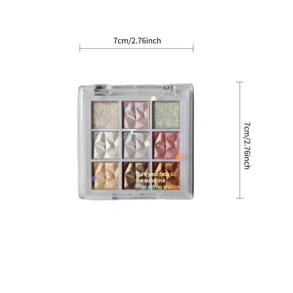 Snowflake Nine-Color Eyeshadow Palette with Shimmery Highlighters & Icy Diamond Shades