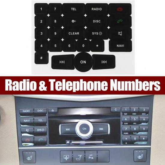 Car Interior Stickers Button Decal Compatible with Mercedes Benz GLK350 C Class CLS C218 SLK W172 W204 W212 W218 W207 Steering Wheel A/C Air