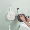 Chenille Hand Towel with Hanging Strap Highly Water Absorbent Soft Superfine Fiber
