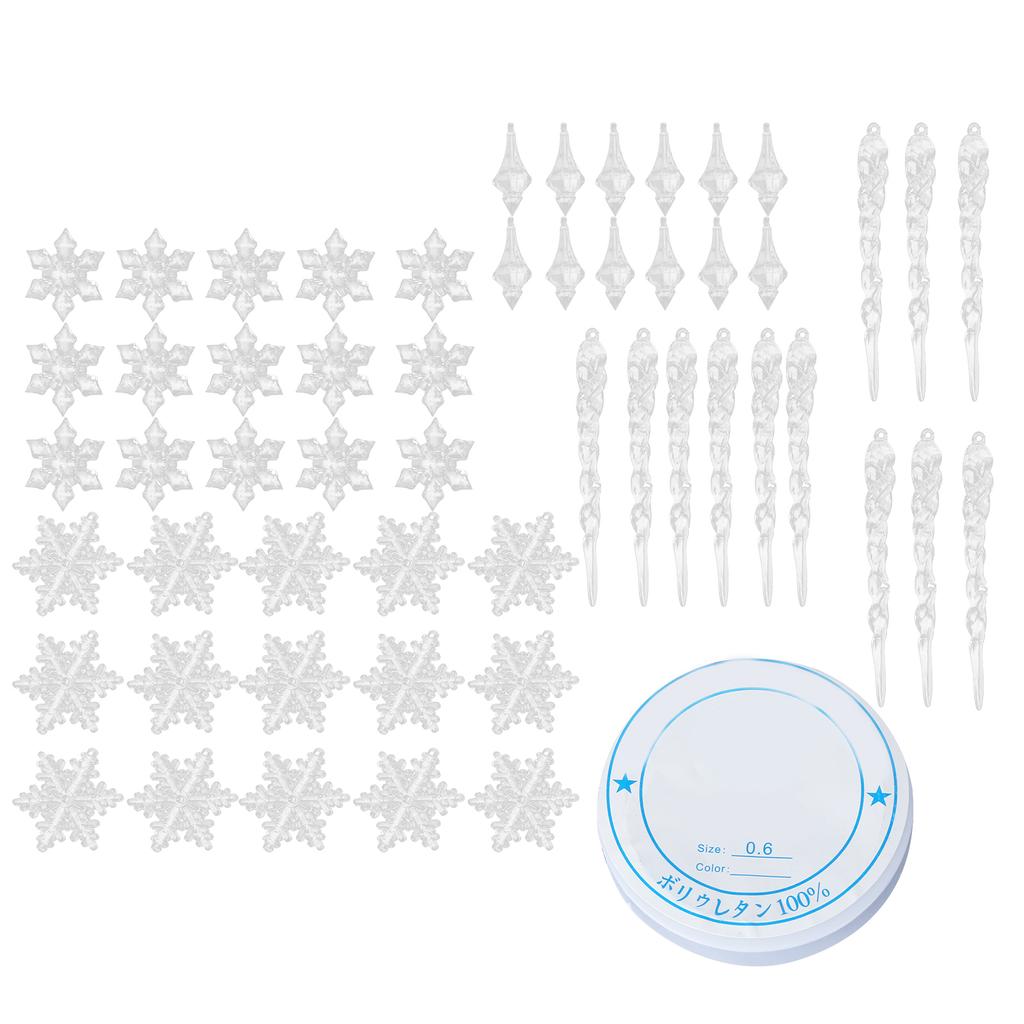 Christmas Snowflake Decorations Acrylic Icicle Pendant Christmas Tree Party Ornaments