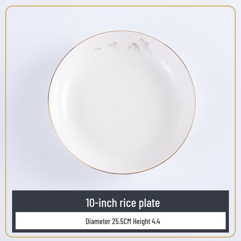 Elegant White Porcelain Dinner Plate