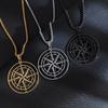New Starry Sky Compass Compass Necklace Men and Women Fashionable Titanium Steel Necklace Jewelry