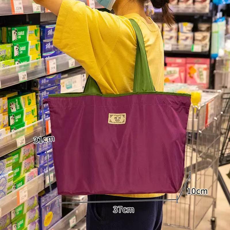 Eco-friendly Foldable Women's Shoulder Tote Bag for Groceries