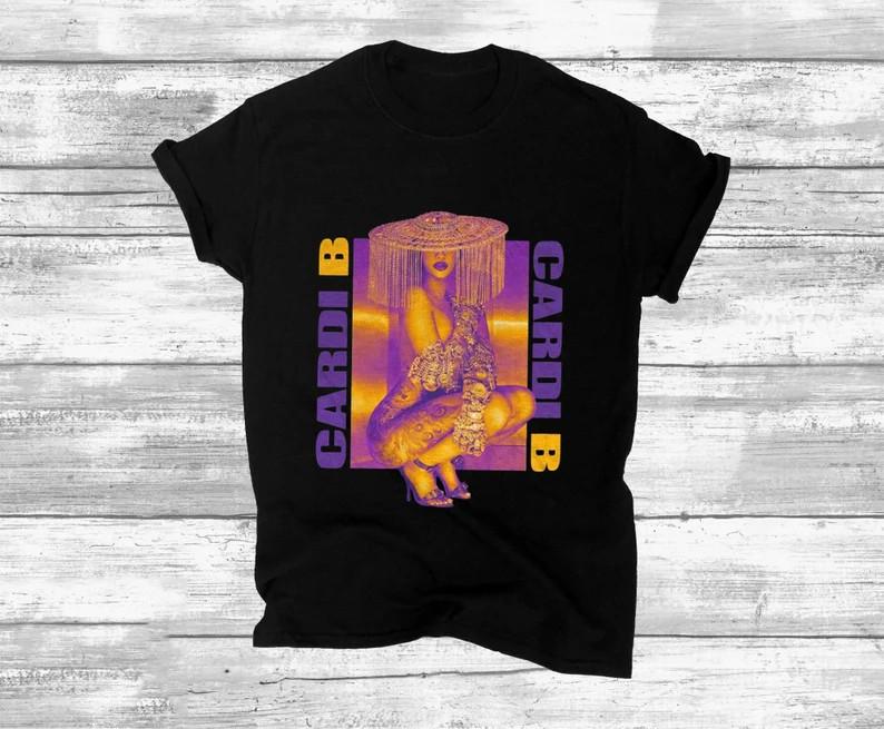 Cardi b Concert  T- Shirt Black Short Sleeve Unisex All Size S-234XL Gift Fan Unisex T-Shirt XXL