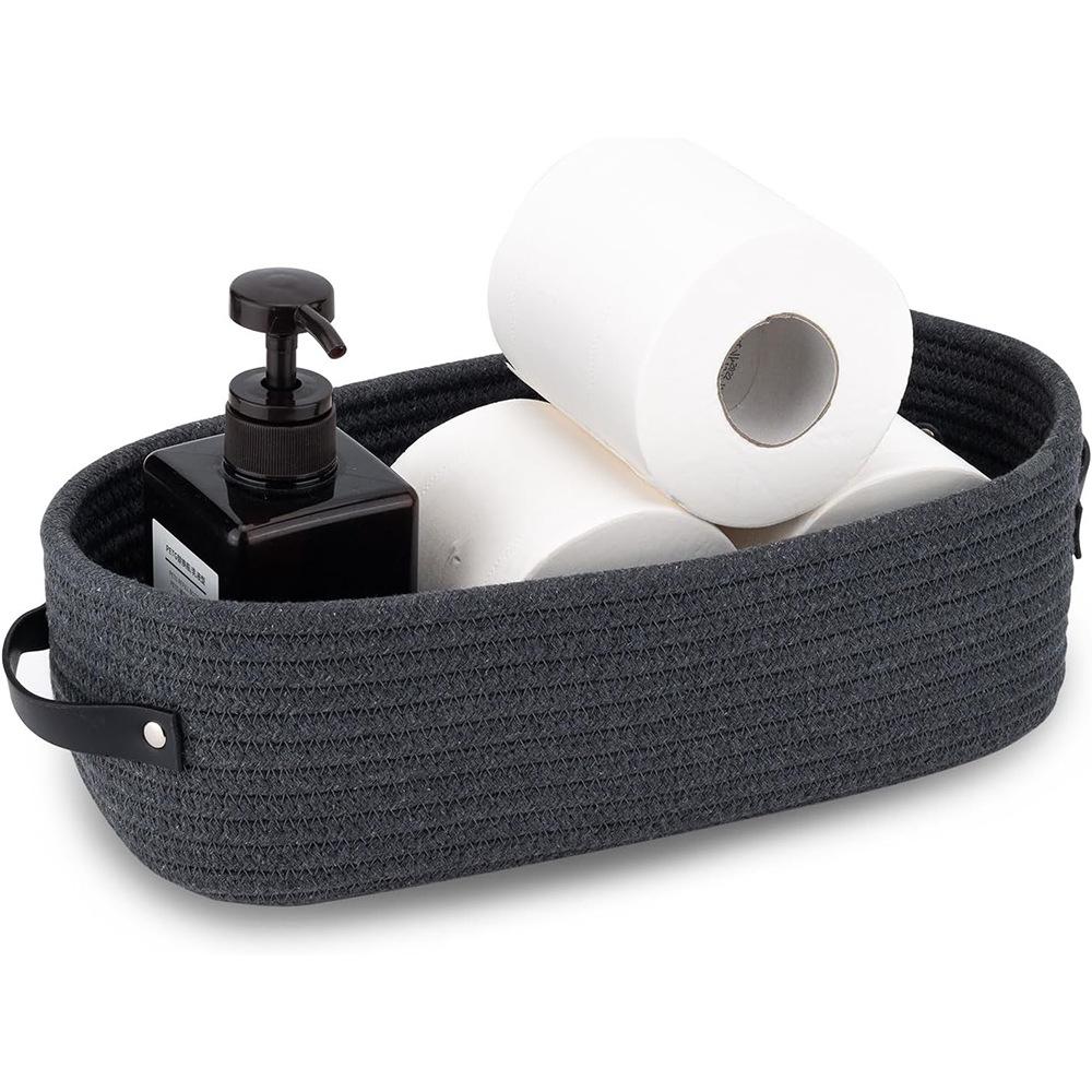Cotton Rope Woven Storage Basket Desktop Miscellaneous Storage Box Household Cosmetics Storage Snack Basket Storage Basket