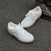 Leather German Training Shoes for Women 2025 Summer New Retro Old Dirty Shoes Flat Casual Sports Shoes Forrest Gump Shoes for Women