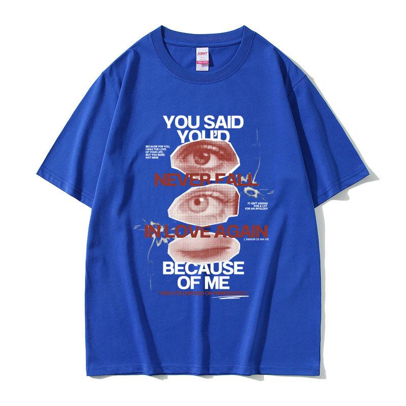 Lamour De Ma Vie Hit Me Hard and Soft Graphic Tshirts Unisex Women Hip Hop Oversized Tshirt Unisexs Fashion Art Aesthetic T Shrts