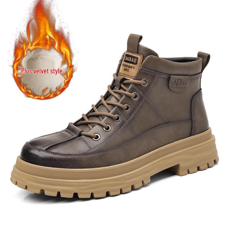 

Мужские полусапоги Мартин 2024 года с бархатной подкладкой для осени и зимы – трендовая мужская обувь 44