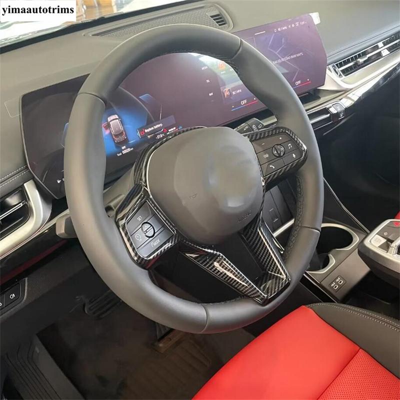 Steering Wheel Button Frame Panel Cover Trim For BMW X1 iX1 U11 X2 iX2 U10  2024 2025 ABS Carbon Fiber Accessories Interior