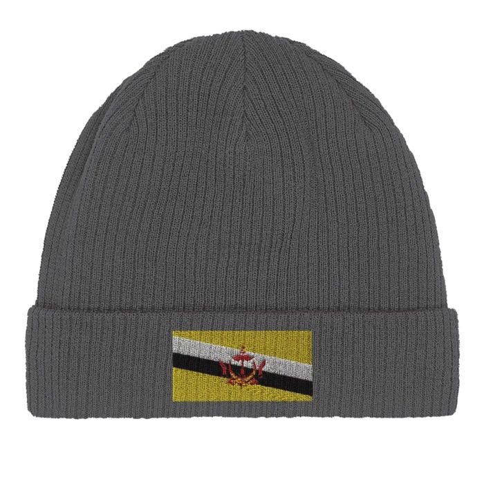 Bonnet Drapeau Brunei en Gris