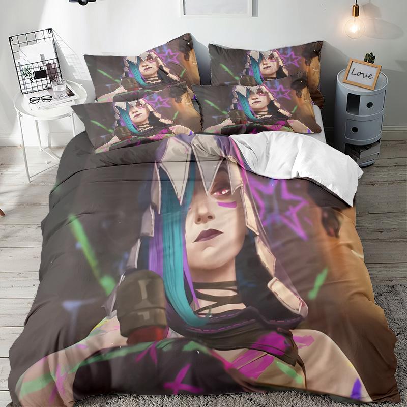 Animation Series 3D Digital Printing Three-Piece Bedding Kit Bed Sheet Quilt Cover
