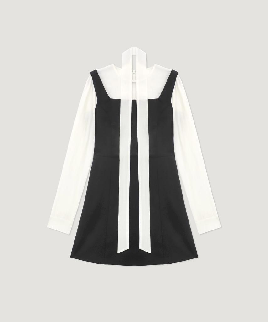 Diaeni See-Through Layered Tie Mini One-Piece