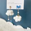 Unique Party Korea Star Women Bow Drop Earrings Fashion Jewelry Plush Cloud Earrings Clip Earrings