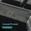 Disposable 5-Compartment Lunch Containers (Red & Black)