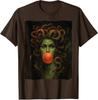 Medusa Kaugummi Feministin Griechische Mythologie Halloween T-Shirt Mythisches Monster Schlangenhaar Gorgone Lustig Fantasy Ästhetik Kleidung