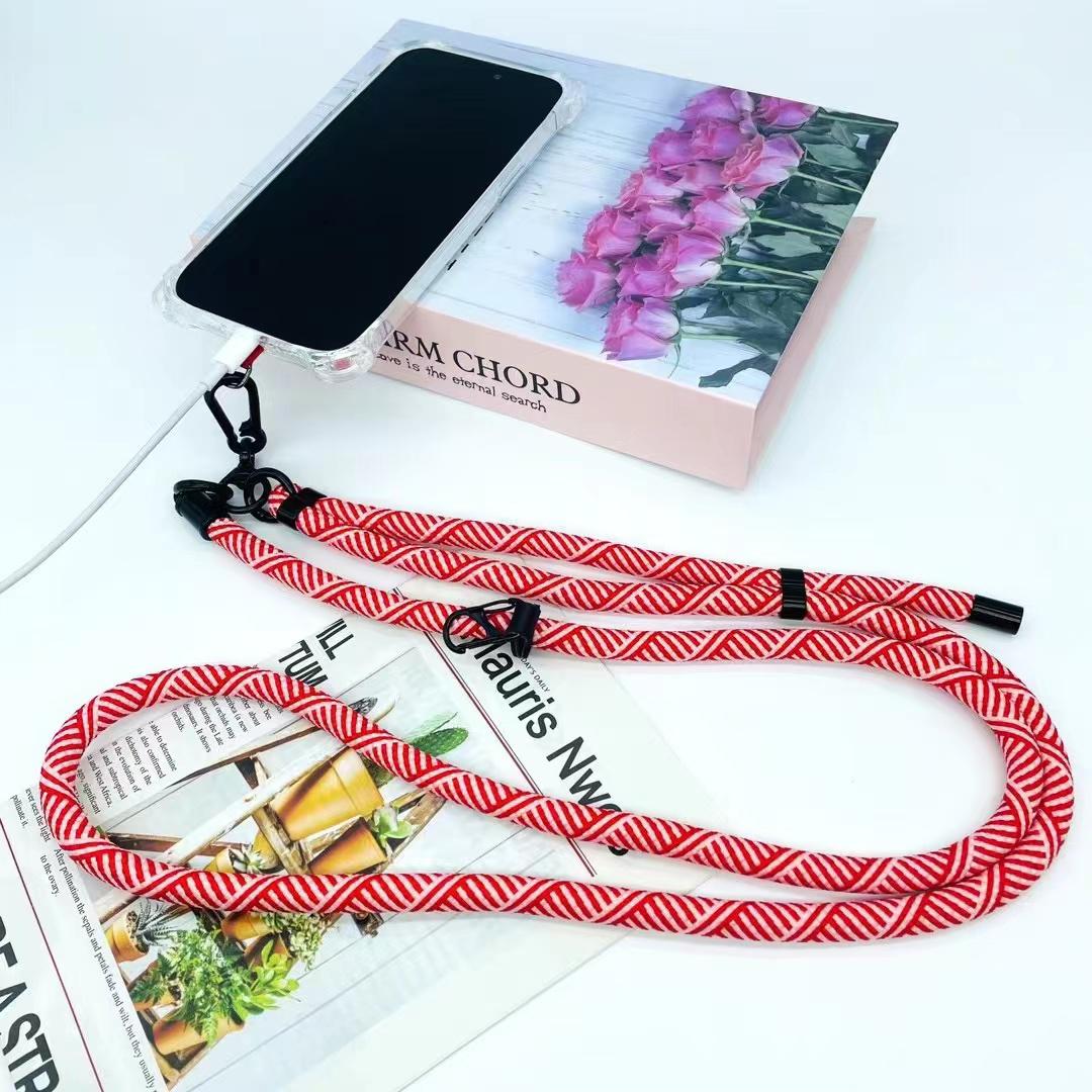 

8mm Thick Phone Lanyard Crossbody Adjustable Strap Twill Pattern with Tether Tab,Total Length: 120cm Green