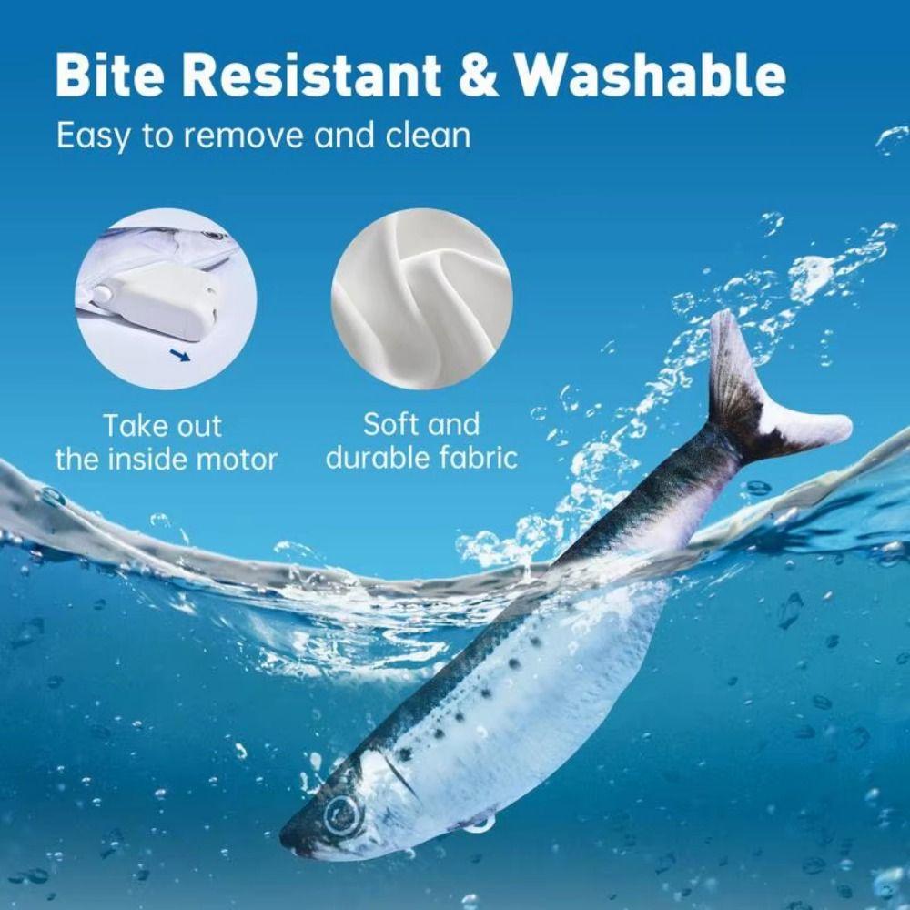 1/3Pcs Plush Interactive Cat Toy Wagging Tail Realistic Flopping Catnip Kicker Toy  Interactive Play