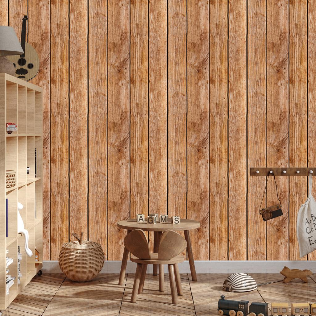 Old Wood Wallpaper Wooden Boards for Living Room and Bedroom 50x1000