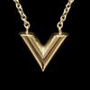 LOUIS VUITTON Perle Necklace Collier Essential V Gold Plated gold Women M00857 Used