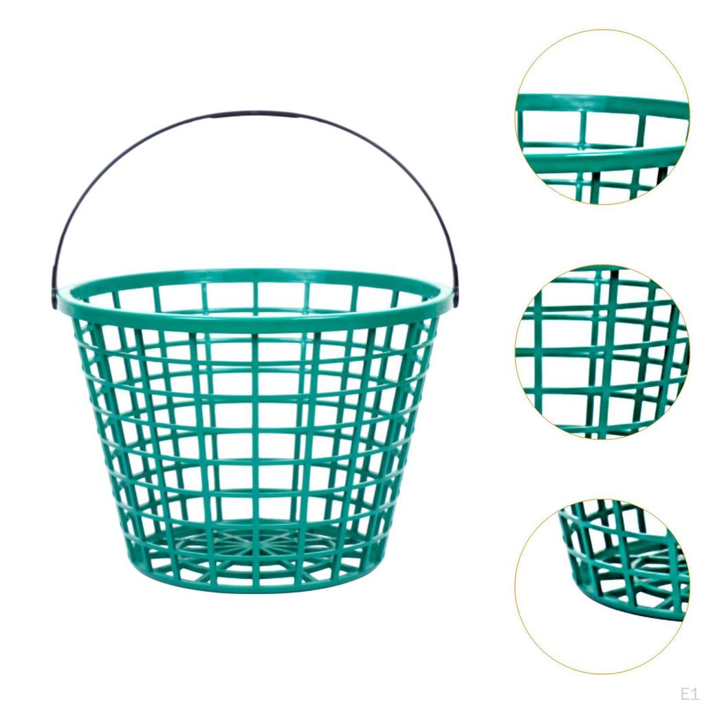 Golf Ball Basket Carrying Bucket Premium Practical Training with Handle Accessory Storage Organizer