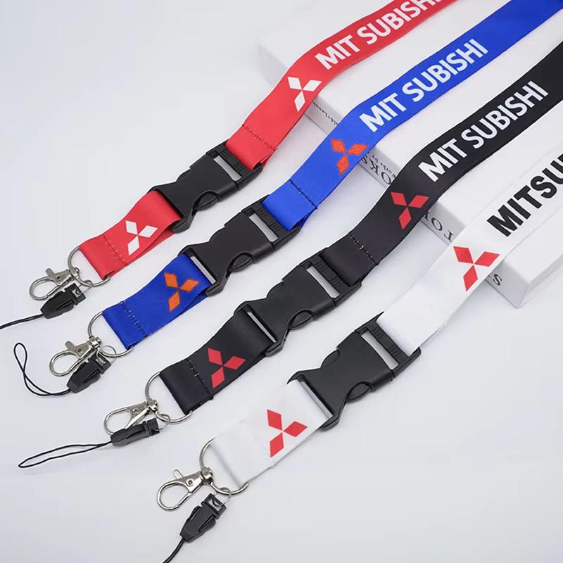 zjdf10 Car Keychain Pendant Nylon Lanyard Key Ring for Mitsubishi Pajero L200 ASX Eclipse Montero Ralliart Starion Outlander Galant