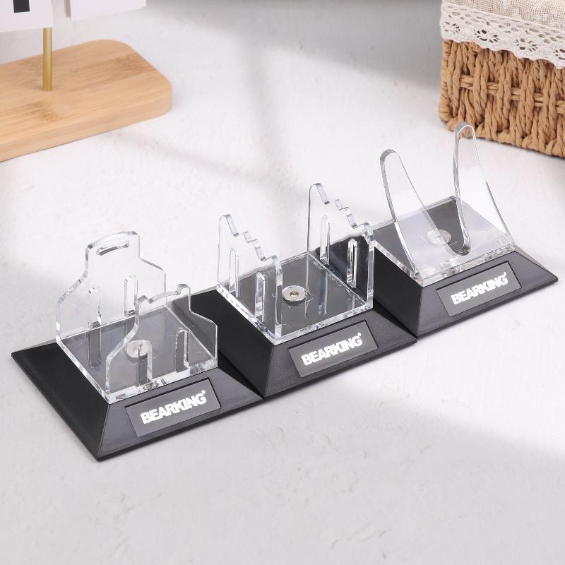 Supporto porta mulinello da pesca Trasparente Supporto per mulinello a forma di goccia d'acqua Rastrelliera espositore multifunzione per mulinelli da pesca Accessori da pesca