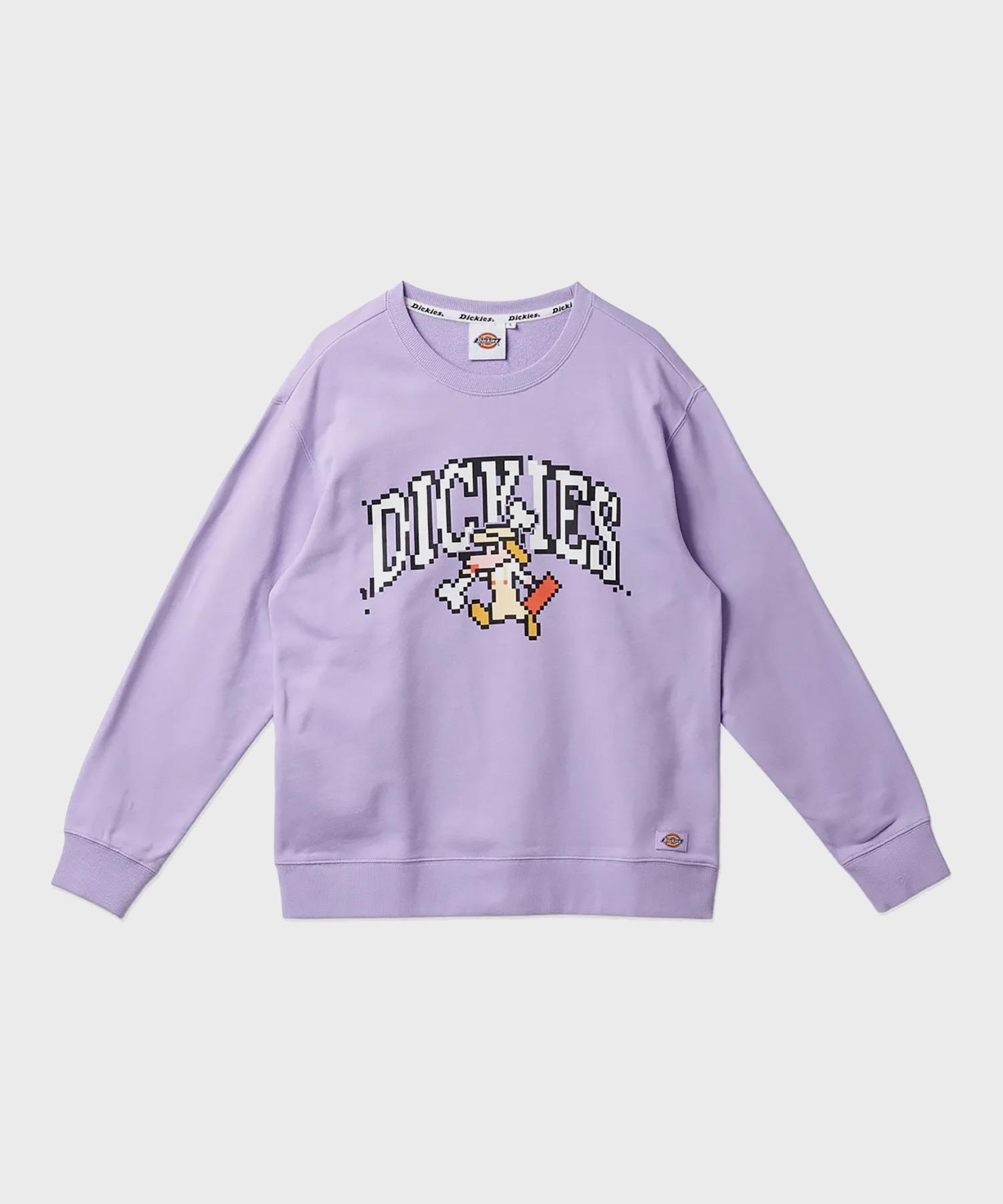 Dickies Толстовка с графическим принтом из французского терри свободного кроя Пурпурная Роза Purple Rose/M