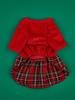 Dog Christmas Dresses Warm Puppy Clothes with Classical Plaid Printed   Costume  Dog Xmas Party Outfit for Dog Cats for Winter H
