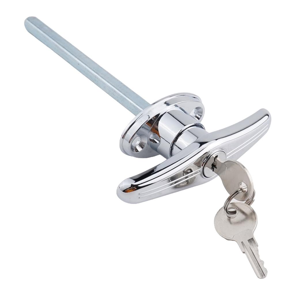 Garagentor Schloss T-Griff Schloss Legierung Verbindungsstange Chassis T-Griff Türschloss Beschläge Schlossmechanismen T-Griff Hinten Wohnmobil