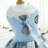 Kawaii Cat Clothes Comfortable Design Dog Dress Thicken Pet JK Plaid Skirt  Chihuahua