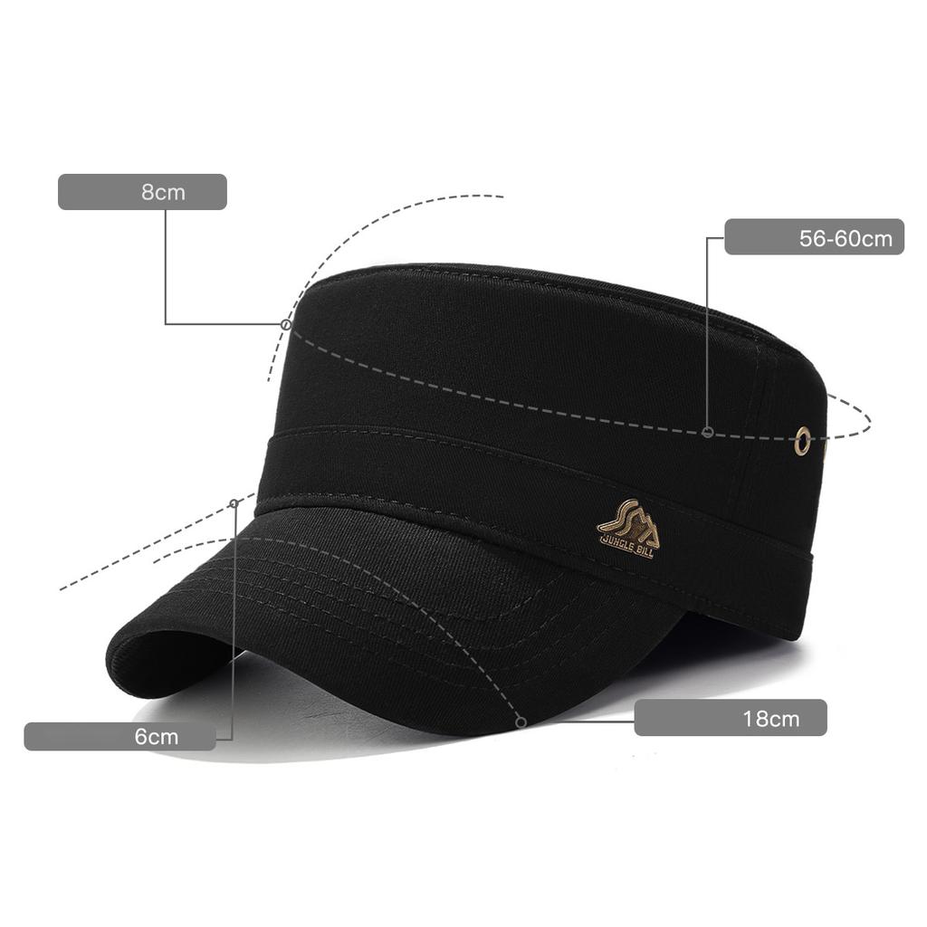 Men's Flat Top Cotton Sun Hat
