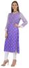 Bimba Printed  Designer  Kurta  For Womens Straight Kurti V-Neck Ethnic  Traditional  Wear - Cotton