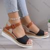 Fashion 2025 Fashion Sandals Summer Shoes Women Wedge Shoes Woman Party Women's Sandals Soft Retro Footwear Female Heeled Sandals