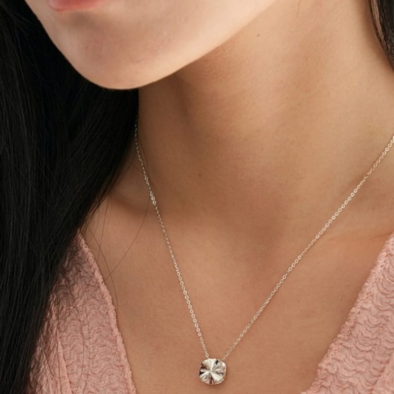 BELLOOGGI Circle wave necklace(40cm)
