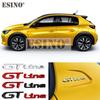 Auto Styling GT Line 3D Metall Chrom Zinklegierung Emblem Auto Plakette Karosserie Kotflügel Klebeemblem für GT RCZ 308 508 3008 5008