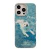 Cute Summer Swimming Puppy Apple 15 Mobile Phone Case Suitable for 14promax Water Ripple IPhone 16 Cartoon
